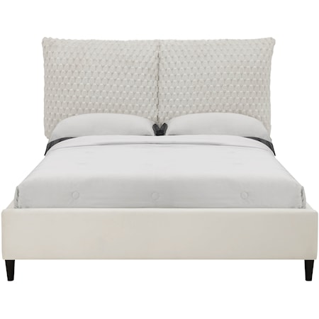 Violet Contemporary Upholstered Bed - King