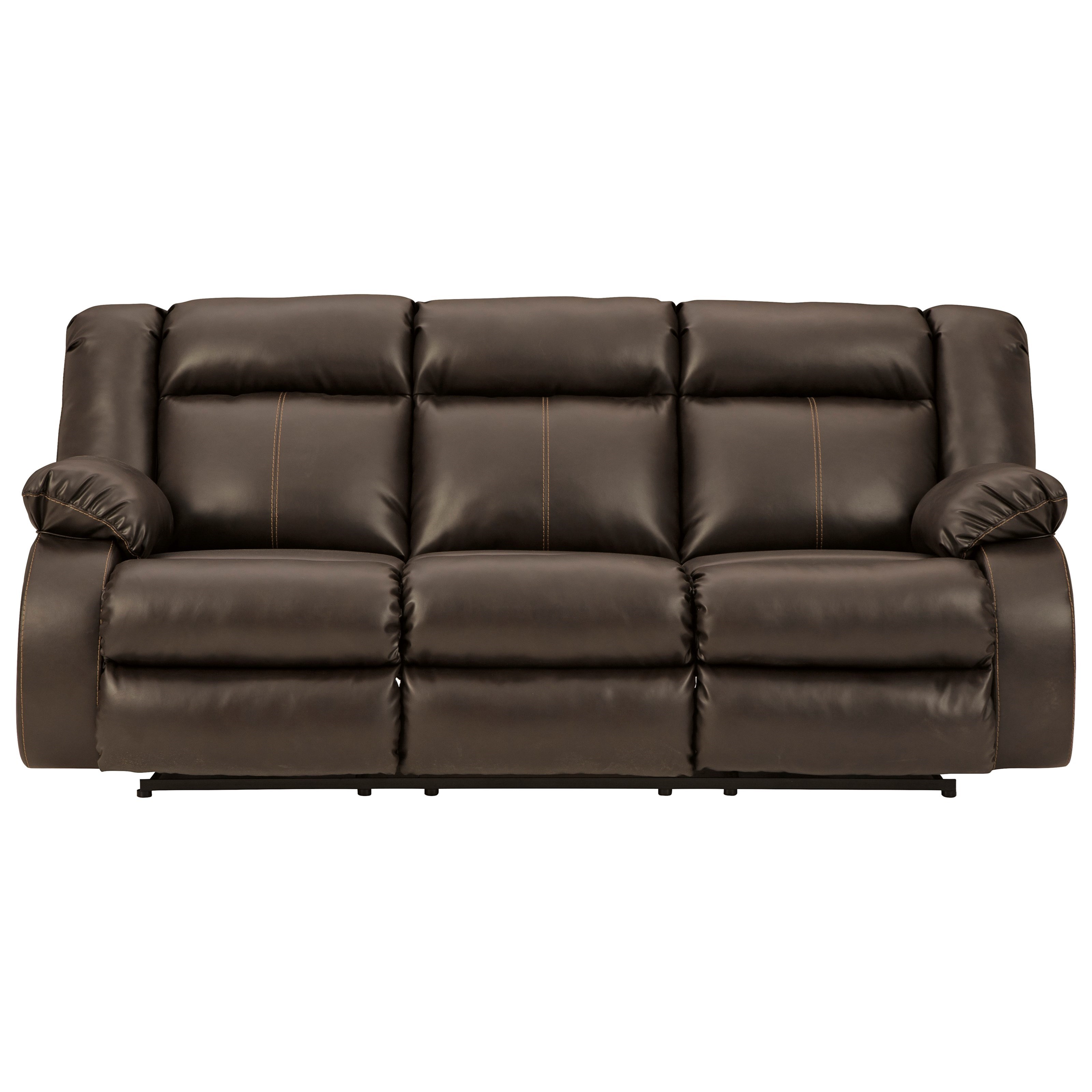 Faux leather power online reclining sofa