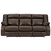 Faux Leather Power Reclining Sofa with USB Charging