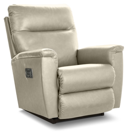Casual Power Rocking Recliner with Power Headrest & Lumbar