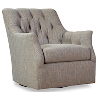 Swivel Chair with Tufted Back