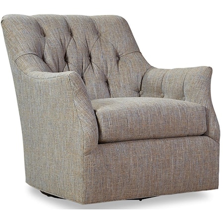 Swivel Chair with Tufted Back