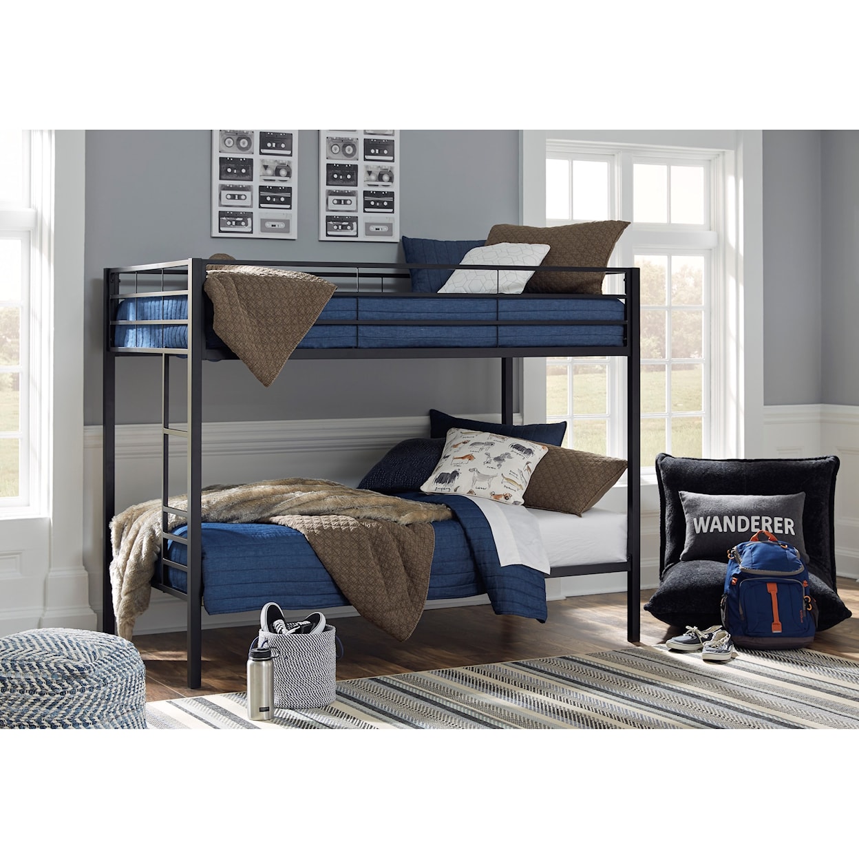 Signature Design by Ashley Broshard Twin/Twin Metal Bunk Bed