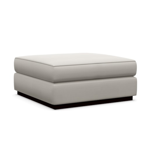 Contemporary Carrier Square Ottoman with Velcro Attached Top