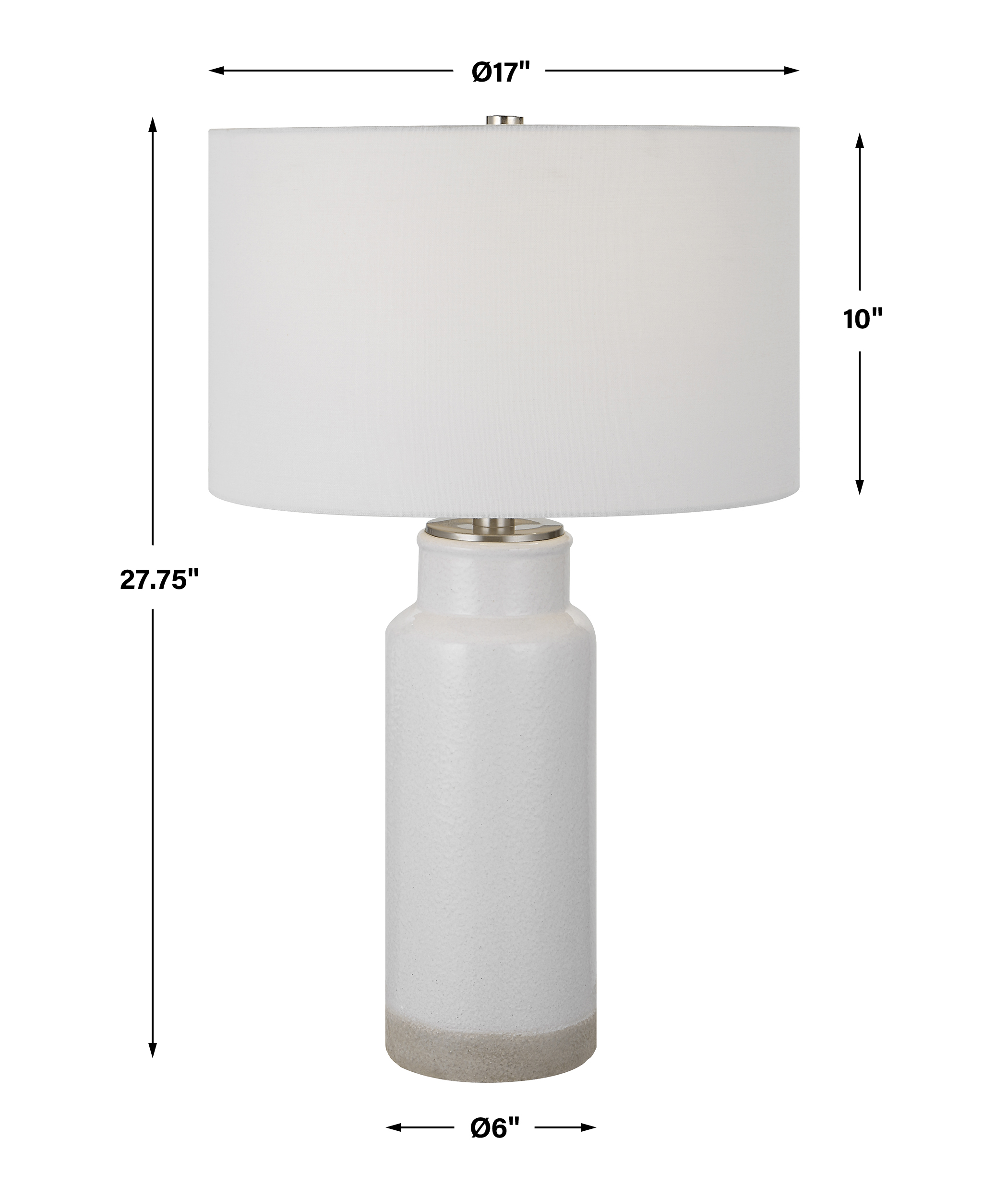 Uttermost Albany Albany White Farmhouse Table Lamp