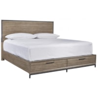 Queen Panel Storage Bed with Charging Ports