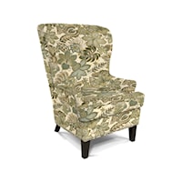 Wing Chair with Nailheads and Contemporary Style