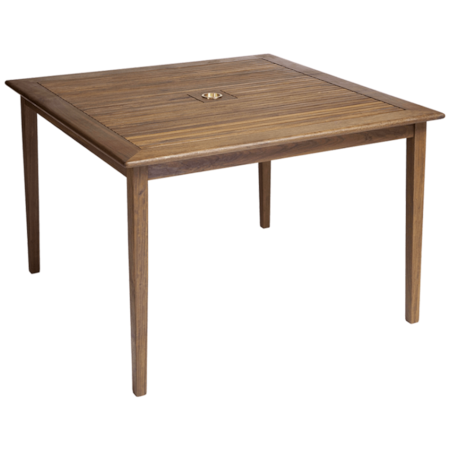 41″ Square Wood Dining Table w/Umbrella Hole