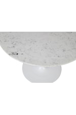 Jofran Rowan Contemporary Rowan Round Marble Dining Table 54" - White