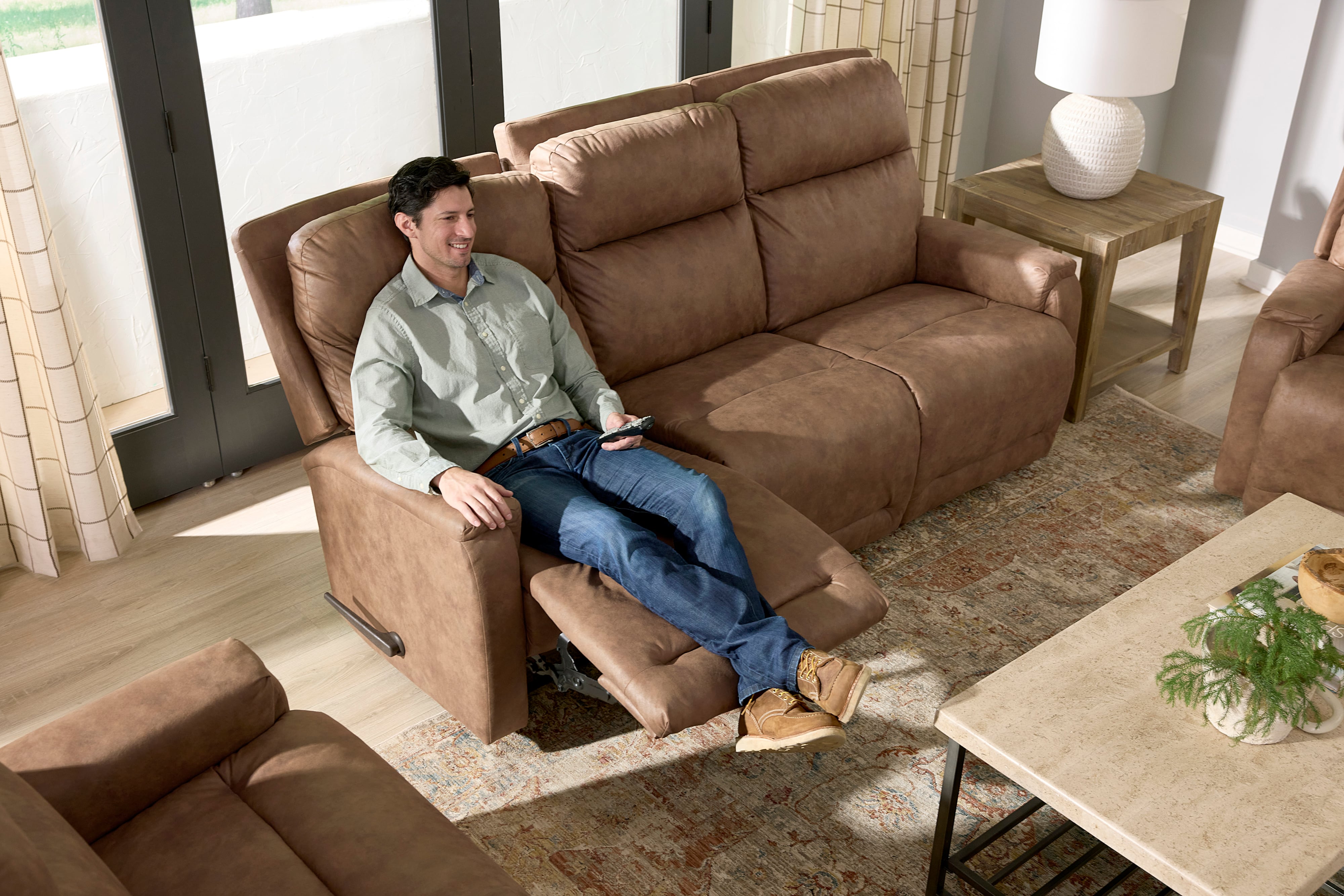 Best Home Furnishings Derek Power Space Saver Reclining Sofa