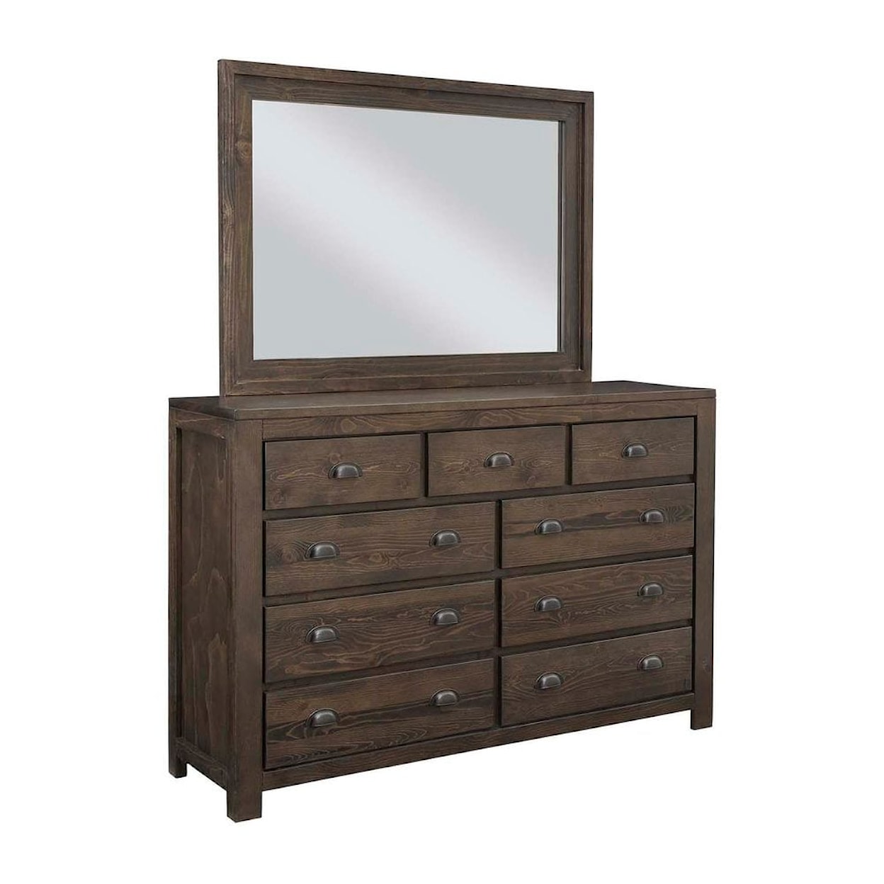 Progressive Furniture Falcon Bluff Dresser and Mirror