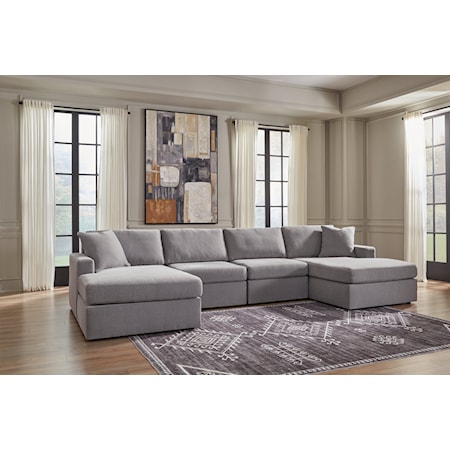 4-Piece Double Chaise Sectional