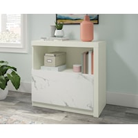 Contemporary Lateral File Cabinet with Open Shelf Storage