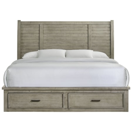 Queen Panel Storage Bed