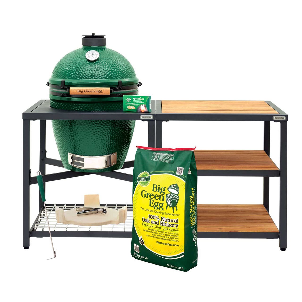 Large Big Green Egg in Modular Nest