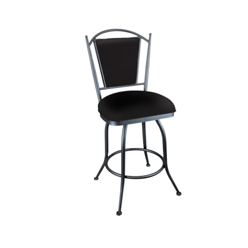 Durham Angled Swivel With Back, No Arms Counter Stool With Welt
