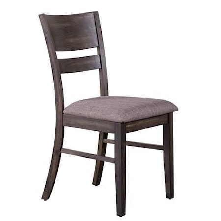 Slat Back Upholstered Side Chair