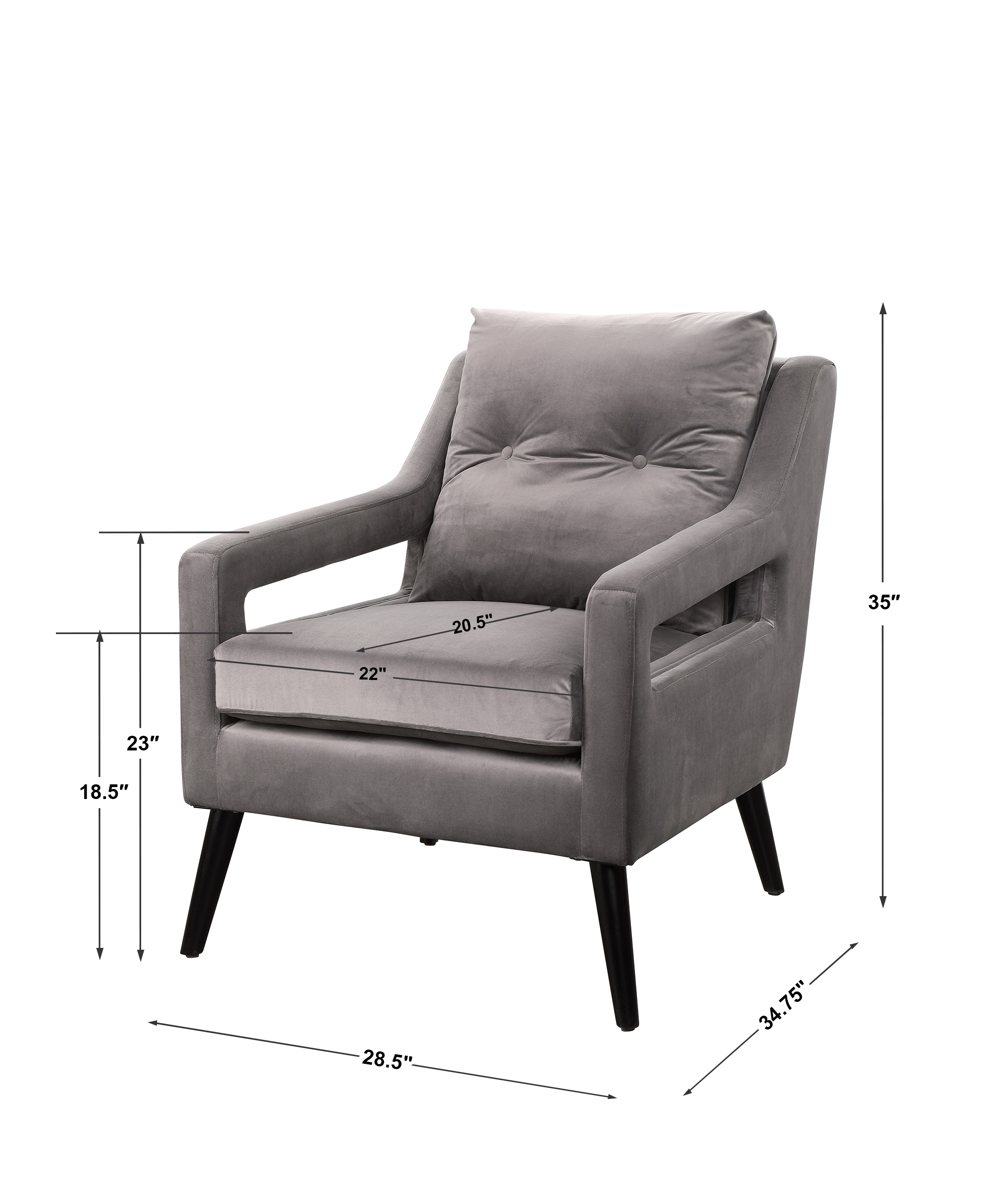Uttermost O'Brien O'Brien Gray Armchair