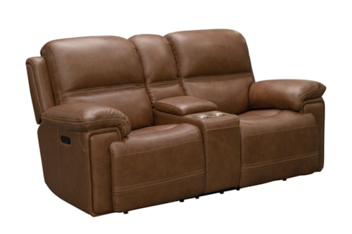 Casual Power Reclining Loveseat with Power Headrest
