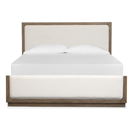 California King Upholstered Panel Bed