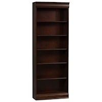 Traditional 84-Inch Bookcase with Adjustable Shelves