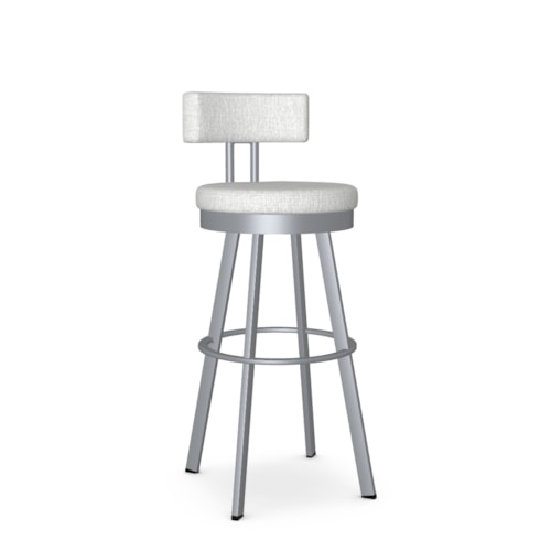 Contemporary Upholstered 34" Spectator Height Swivel Stool