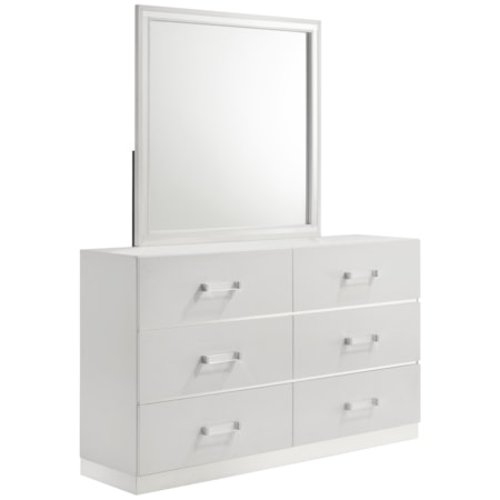 6-Drawer Dresser with Mirror
