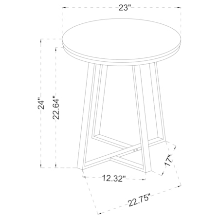 Hugo Faux Marble End Table and