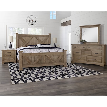 Queen Barndoor Panel Bed