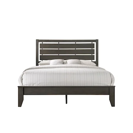 Queen Bed with Headboard Cutouts