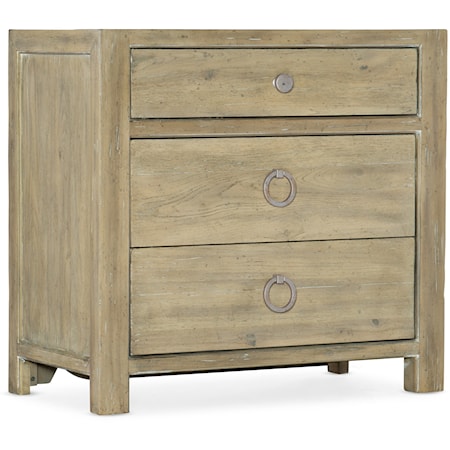 Coastal Nightstand with Touch Lighting
