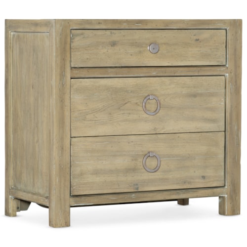Coastal Nightstand with Touch Lighting
