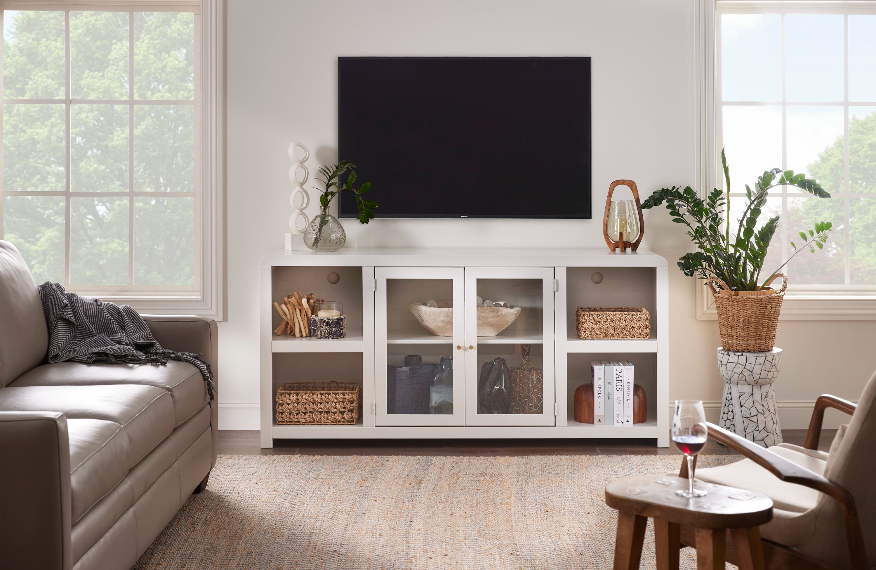 6-Shelft 71" Console with 2-Doors