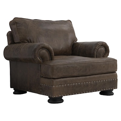 Bernhardt Bernhardt Living Foster Leather Chair without Pillows