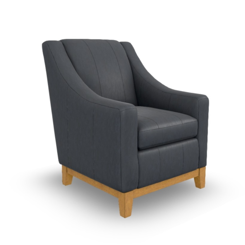 Contemporary Club Chair with Reversible Cushion