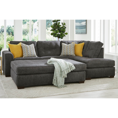 IRON CHARCOAL 2 PIECE SECTIONAL |