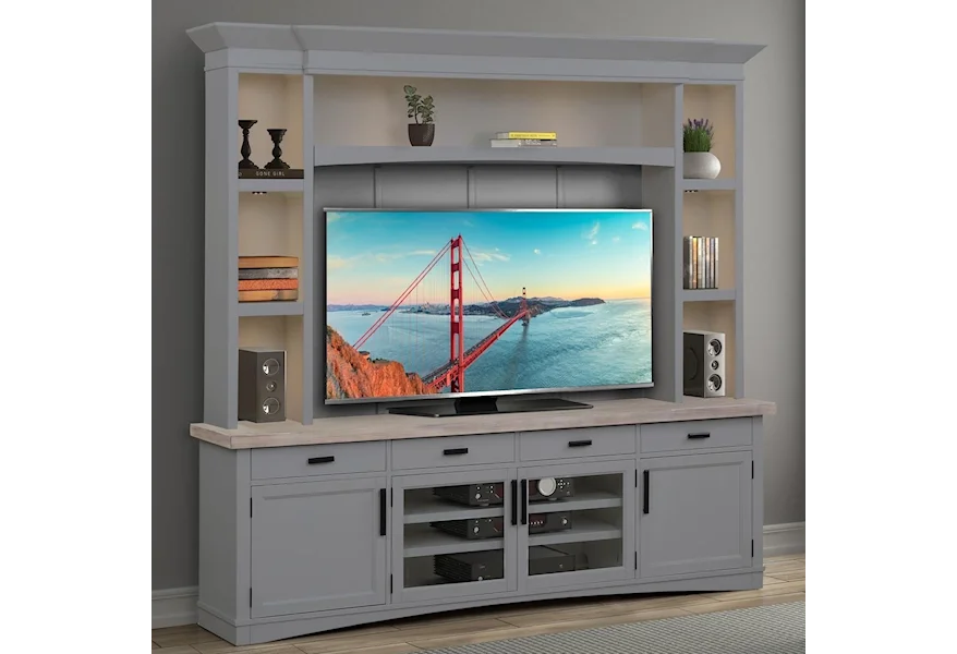 Americana Modern Entertainment Wall Unit by Parker House at Z & R Furniture
