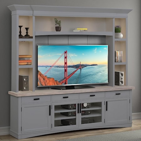 Entertainment Wall Unit with LED Lights