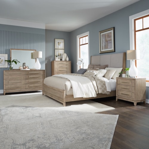 Contemporary 5-Piece Queen Upholstered Bedroom Set