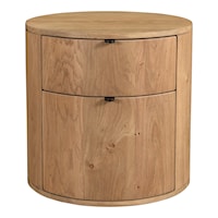Contemporary 2-Drawer Nightstand with Soft-Close Guides