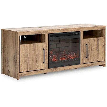 63" TV Stand with Electric Fireplace