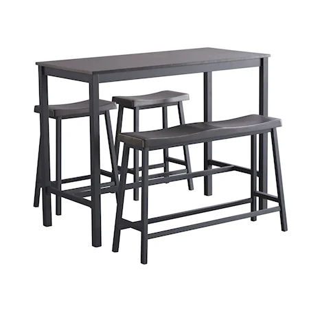 Counter Height Dining Table and Bar Stools (Set of 4)