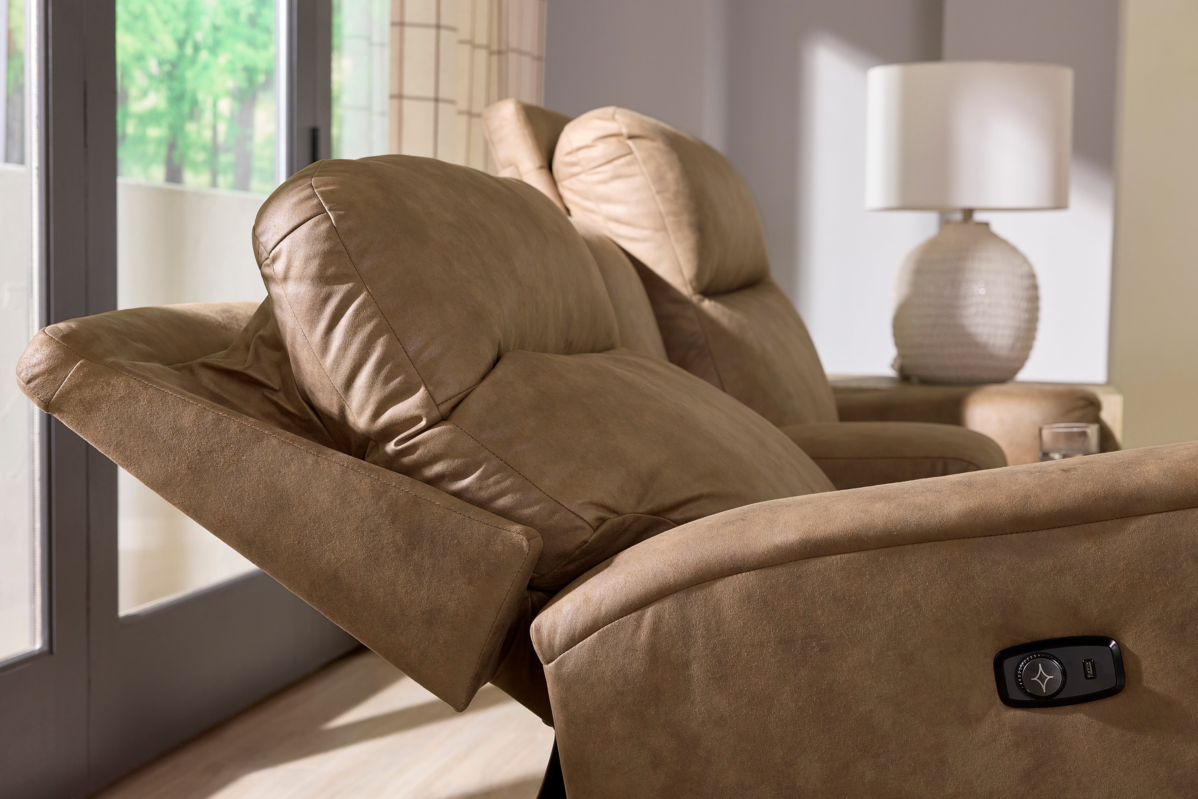 Best Home Furnishings Derek Space Saver Console Loveseat