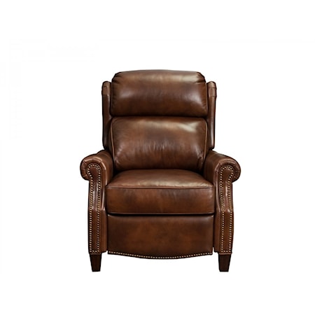 Transitional Push Recliner with Nailheads