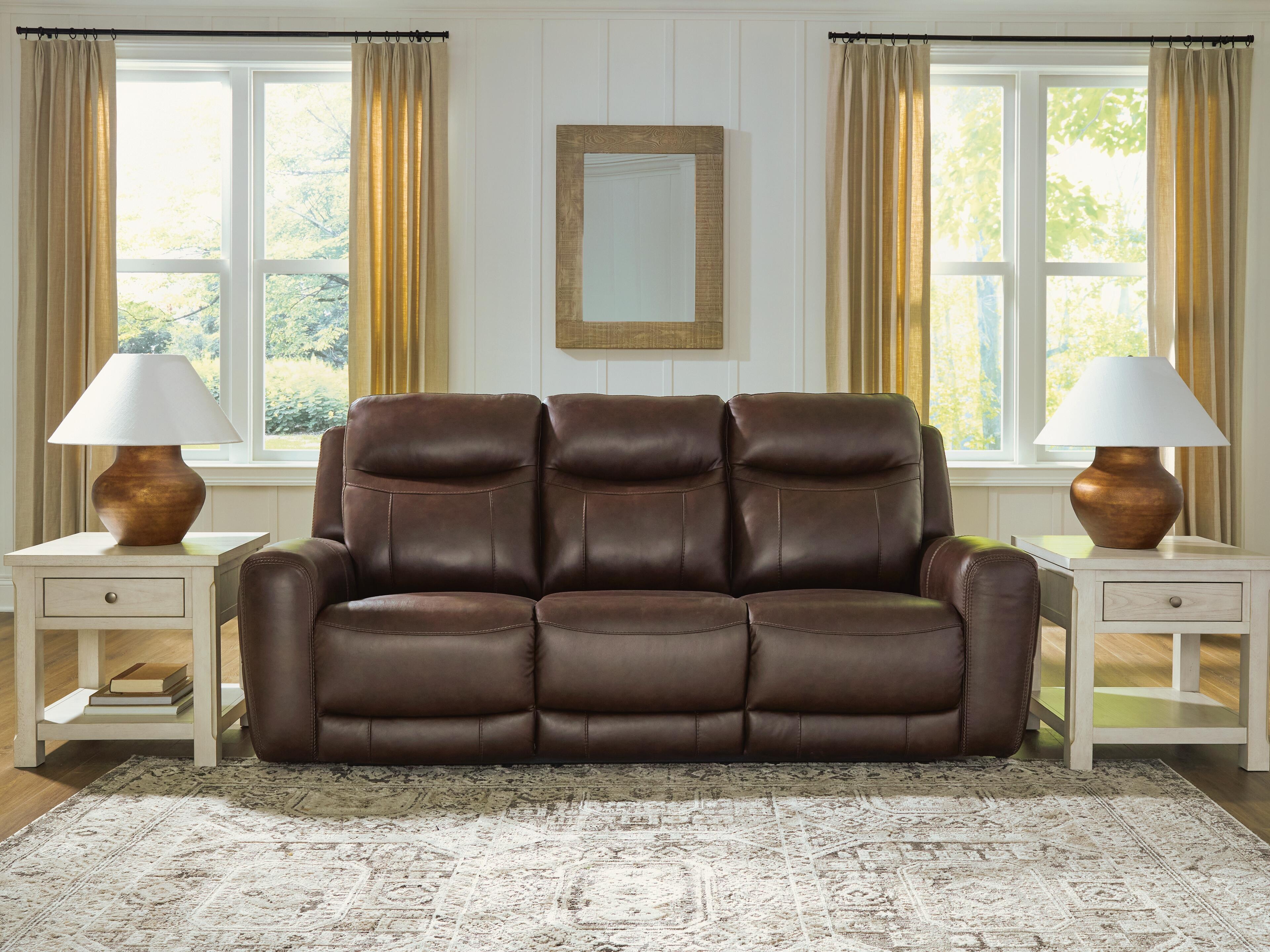 Pwr Rec Sofa With Adj Headrest