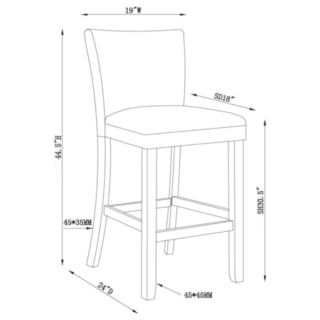 Alberton Leatherette Bar Chair