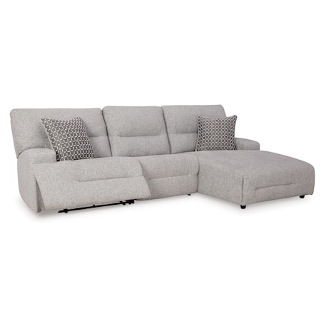 3-Piece Power Reclining Sectional w/ Chaise