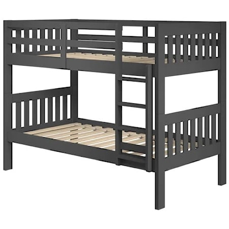 Gray Twin Twin Mission Bunk