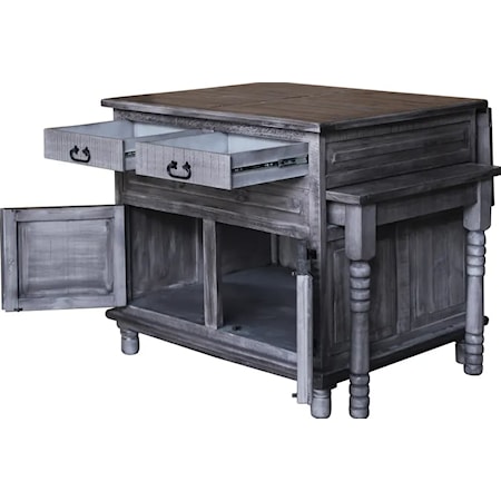 Kitchen Island w/Pull-Out Table