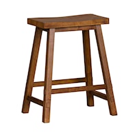 Transitional 24" Sawhorse Counter Height Stool